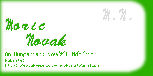moric novak business card